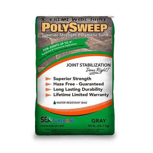 SEK Surebond PolySweep Polymeric Sand Wide Joint Gray 5 SiteOne